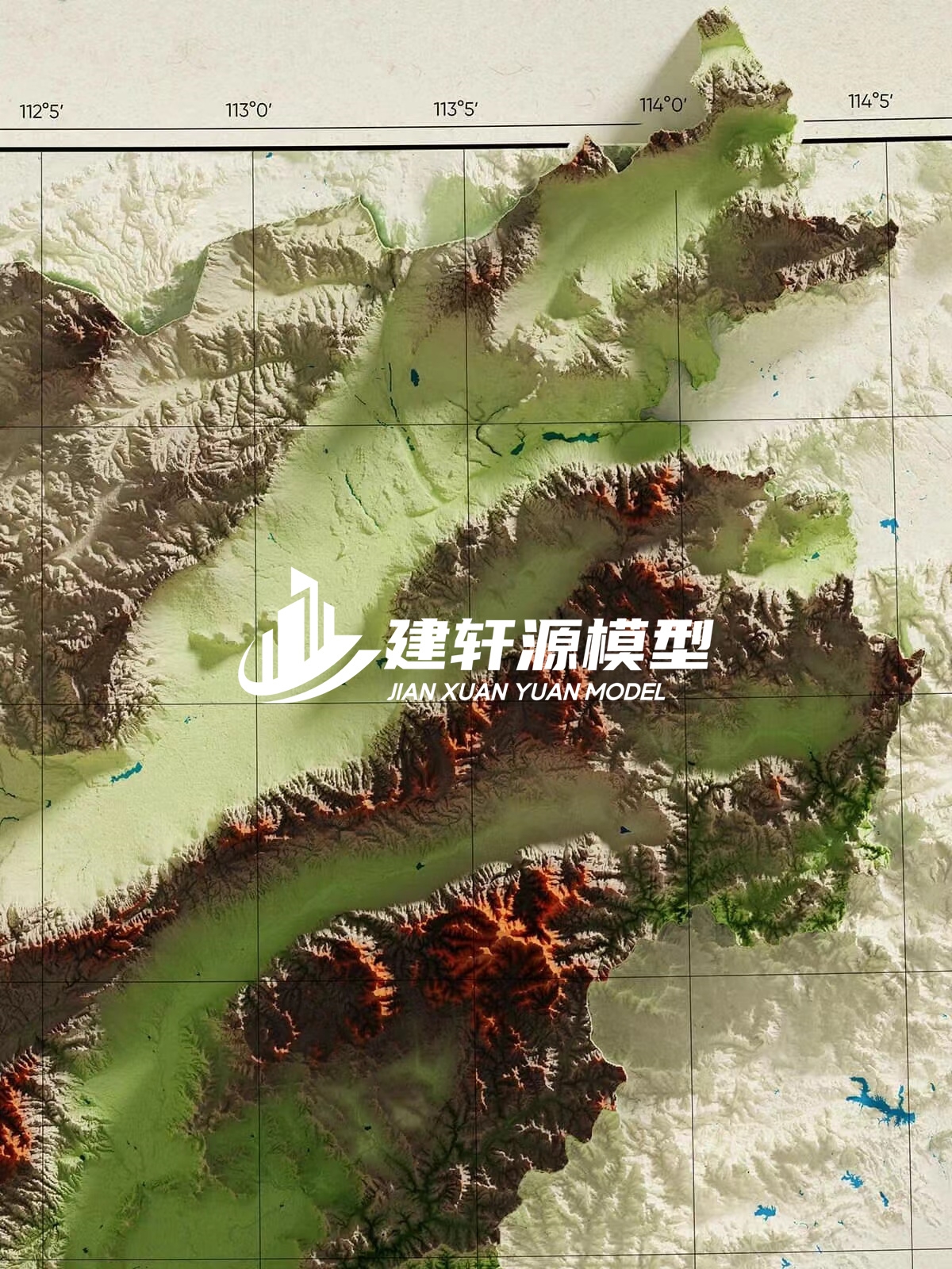 秦淮地形模型制作